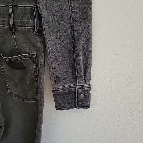 Wrangler Retro Catsuit Small Nero Elasticizzato Denim Manica Lunga Full Zip Vita Alta - Foto 5 di 10