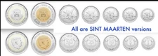 SINT MAARTEN 7 Coin Set — 1 5 10 25 50 cent 1 & 5 gulden 2025 UNC - No Curacao
