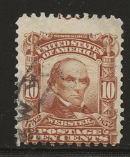 US Scott #307, Single 1903 Webster 10c FVF Used