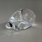 Steuben Glass pig Boar 3" Hand Cooler Paperweight Signed Euc