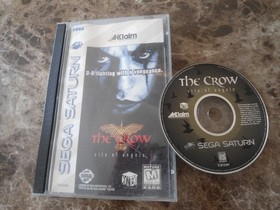 The Crow : City Of Angels Sega Saturn  CIB mositure damage on manual , tested wo