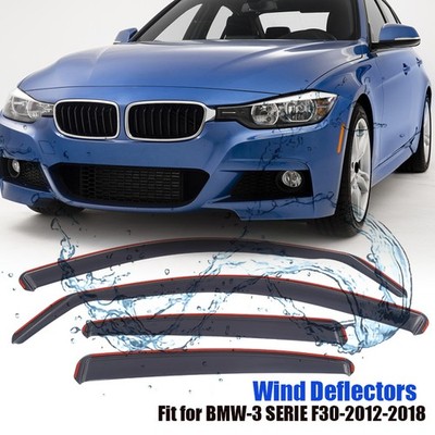 Windabweiser Regenabweiser Für BMW F30 2012-2018 4-Tlg Rauchert / Schwarz Getönt