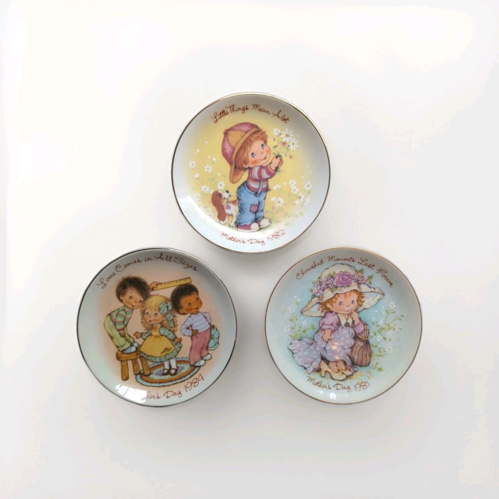 Avon Vintage Mother's Day 1981, 1982, 1984 5in Porcelain Col