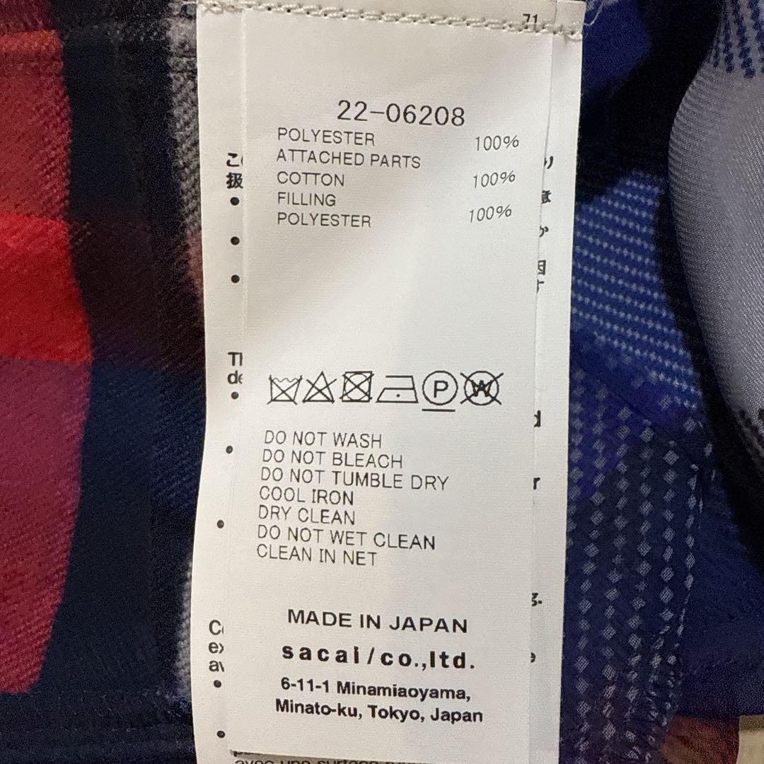 Sacai Patchwork Check Different Material Switchin… - image 3