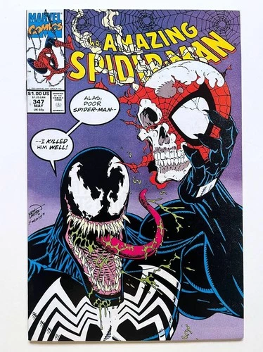 THE AMAZING SPIDER-MAN #347 VF (1991) Iconic Venom cover