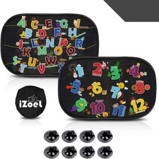 Car Sun Shade for Baby Kids 2 Pack Static Cling Side Window Car 80GSM Rear Su...