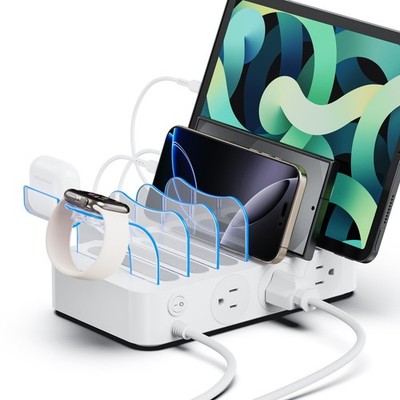 SooPii 60W Charging Station for Multiple Devices, 6 Port USB C Charging Dock ...