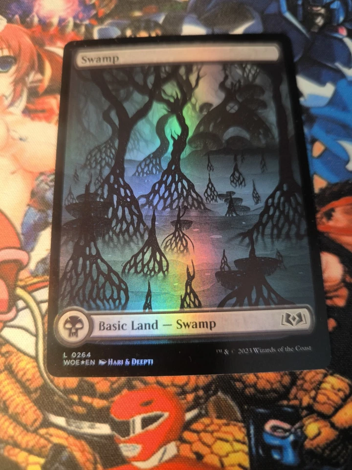 MTG Swamp V.1 🇬🇧 Nm Full Art Silhouette Land FOIL Wilds of Eldraine WOE OG - Bild 2 von 4