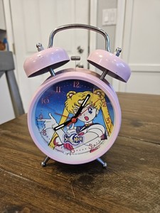 VINTAGE 1999 Sailor Moon Metal Alarm Clock Naoko Takeuchi Works