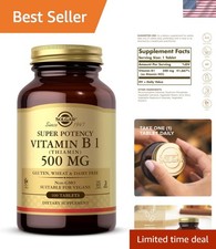 Vitamin B1 Thiamin - 100 Tablets - Super Potency, 500mg Formula - Non-GMO, , ...