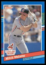 1991 DONRUSS MITCH WEBSTER CLEVELAND INDIANS #283