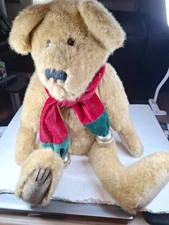 Boyds Bear '98 RARE!!! 30 In Large Bear W Jingle Bell Scarf RETIRED BB9