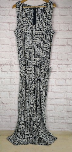 NWT $139 Chico's Printed Knit Belted Crop Wide Leg Jumpsuit Size 3 US XL