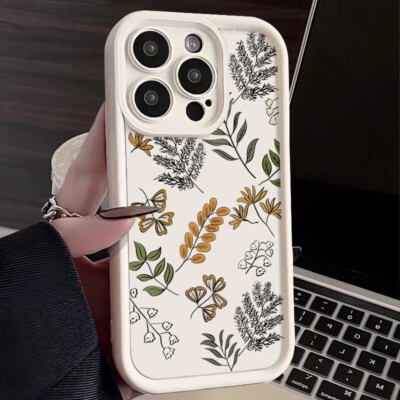Blume HandyHülle Für iPhone 16 15 Pro Max 14 13 12 11 8 XR Silikon Schutz Tasche