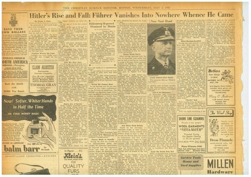 VE Day Hitler Dead Donitz Replaces Allies Ready For German Surrender 2 May 1945 - Picture 5 of 5