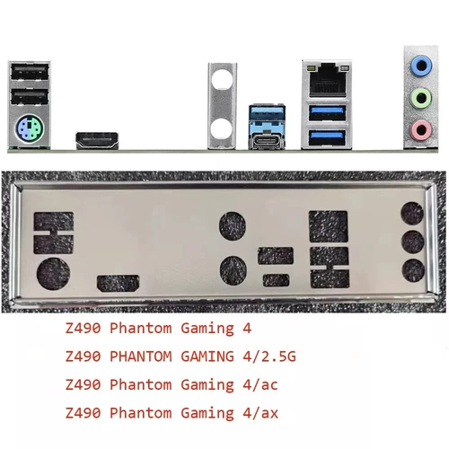 Shield I/O IO Backplate For ASRock Z490 PRO 4/ac Motherboard