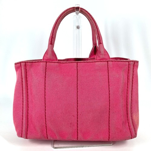 PRADA Canapa 2WAY Bag Tote Bag Shoulder Bag Crossbody Logo Print Hand Bag