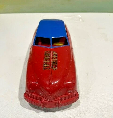 2095.3 - Coche Jefe de Bomberos Marx 10"L De Colección, Fricción, Carrocería de Plástico ¡Vehículo de Juguete! Foto 4 de 4