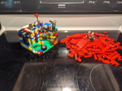 Lego Mixed Lot 1 Lb. Lego set & Generic Lego Red Set. Dr Octopus.