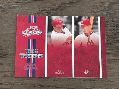 2005 Absolute Memorabilia Team Tandems So Taguchi JD Drew #TT92 Cardinals /250