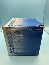 Dynarex Sterile Gauze Pad  4'' x 4'', 12-Ply, Box of 100 #3354
