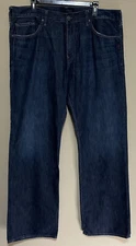 Silver Jeans Zavier Men’s 38x34 Relaxed Dark Wash Distressed Bootcut EUC
