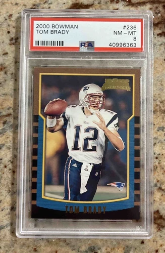 2000 Bowman Tom Brady PSA 8 Rookie RC #236 HOF Patriots Buccaneers