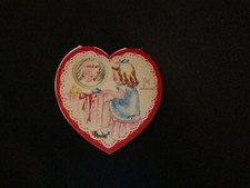 Vintage Vanity Mirror Valentine Card c. 1940s a-meri-card