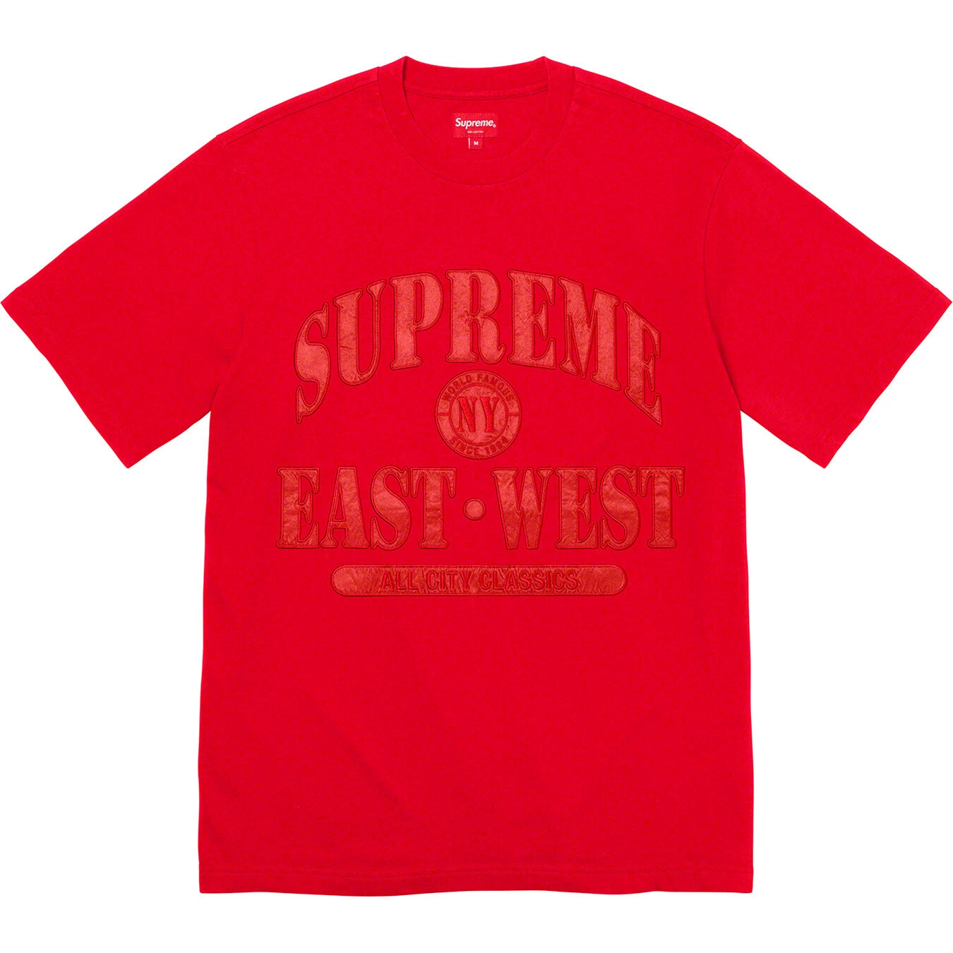 Tee shirt Supreme 21FW East West S/S ROUGE taille LARGE NEUF STREET WEAR 2COOL 