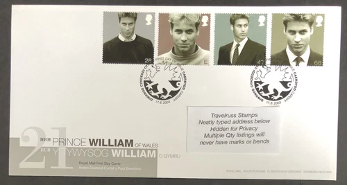 GB 2003 FDC HRH PRINCE OF WALES 21st CARDIFF PMK - FREE UK P&P