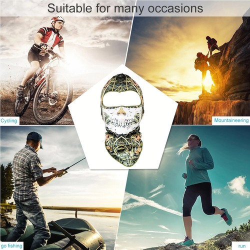 Breathable Balaclava Cycling Skull Face Mask for Riding Hunting Sport Face Cover - Picture 12 of 47