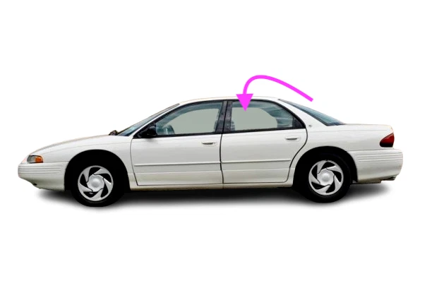 Chrysler Concorde, Eagle Vision, 1993, 1994, 1995-1997, Left Rear Door Glass - Image 2 of 4