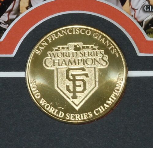 San Francisco Giants 2010 World Series Champions Photo Bronze Medallion Memento - Picture 3 of 11