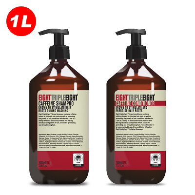 EightTripleEight Caffeine Haarpflege Set - 1L Shampoo & 1L Conditioner
