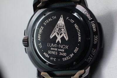Box, Paper ] Luminox Series 3400 F-117 Nighthawk Quartz