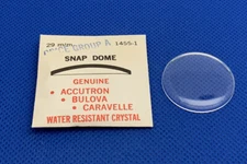 Genuine Bulova Accutron Part 1455-1 Snap Dome Water Resistant Crystal  NOS 29mm
