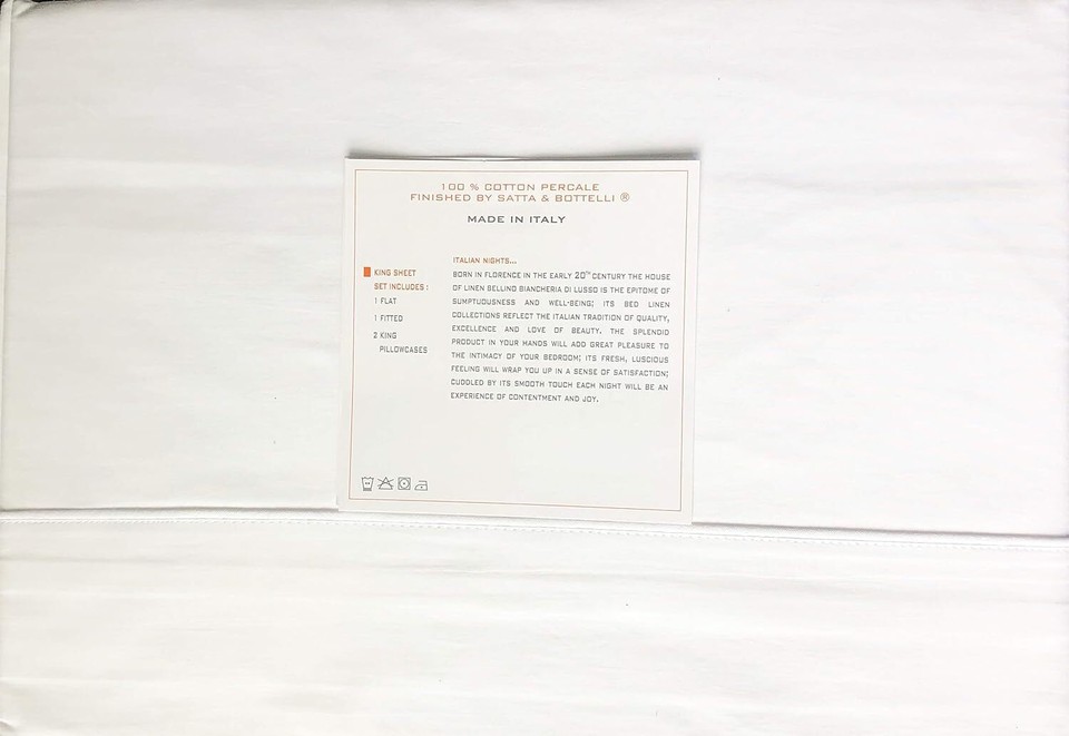 Portofino & Bellino Italy Home Luxury Collection 4 Piece 200tc Sheet
