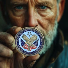 Veterans Affairs Commemorative Coins, Thank You Veterans Military Challenge Coin