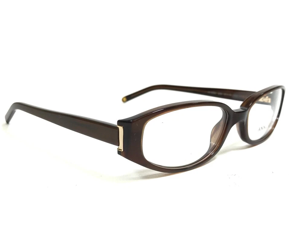 Armações de óculos Anne Klein AK8083 209 marrom ouro oval aro completo 51-16-135 - Imagem 2 de 4