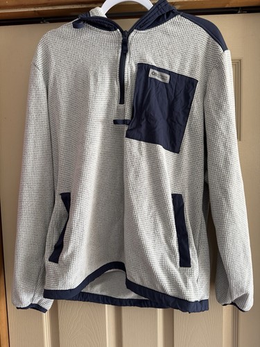 Outdoor Research Trail Mix Pullover Hoodie 1/4 Zip Waffel Fleece grau Herren M