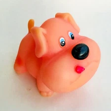 Vintage VTG Soviet Squeasy Rubber Toy Collectibles Figurine Dog Doggy Bulldog
