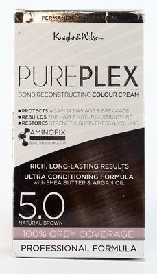 Knight & Wilson Pure Plex Colour Cream 5.0 Natural Brown Professional Formula