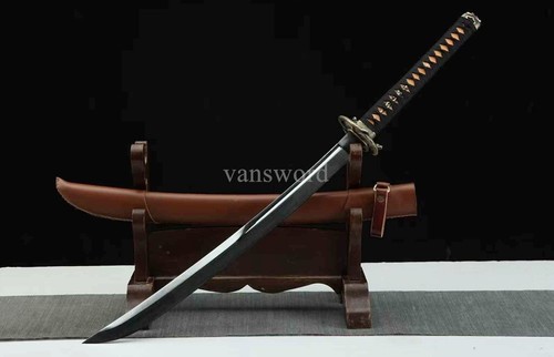 Damascus Folded Steel Nagamaki Japanese Samurai Sword Full Tang Sharp for Battle - Picture 3 of 10