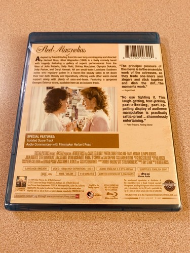 'Steel Magnolias' Twilight Time Limited Ed. Blu-Ray 2012 Release Sealed New OOP - Picture 2 of 4