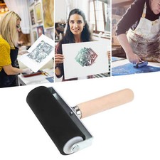 Hard Rubber Roller Printing Ink Lino Brayer Art Craft Tool Printing Roller
