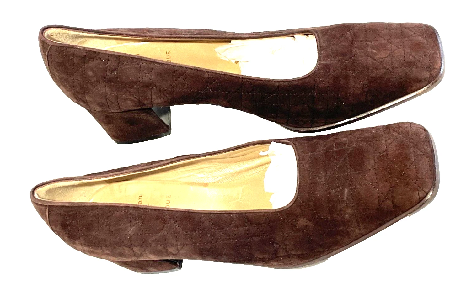 Vintage années 80. Embout boîte matelassé Christian Dior Botique Swade & Block Talons taille 39.5