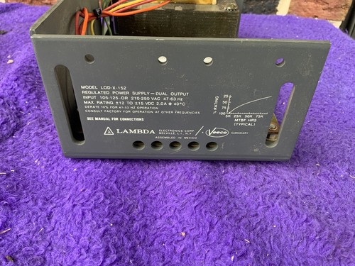 Regulated Power Supply Dual Output 105-125 or 210-250 VAC Lambda LOD-X-152