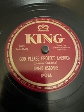 King 78RPM Jimmie Osborne - God Please Protect America 893 V+ Country