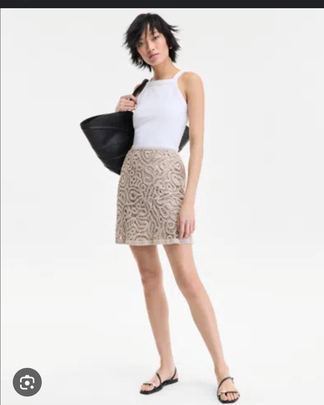 INC International Concepts WOMEN'S COTTON EMBROIDERED MINI SKIRT SIZE XL NWT