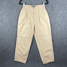 Vintage Polo Ralph Lauren Chino Pants Khaki Green Tag 100 Cotton Youth Size 16